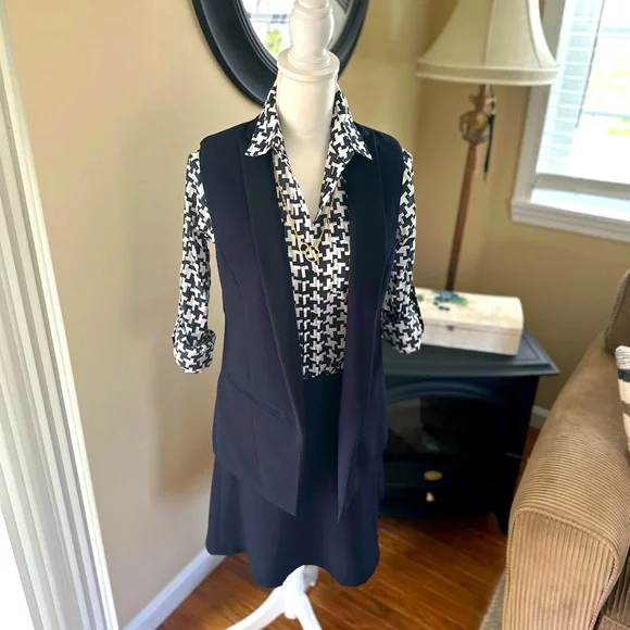 Vince Camuto Jackets Coats Navy Blue Vince Camuto Skirt